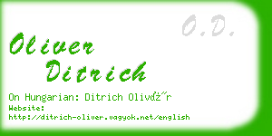 oliver ditrich business card